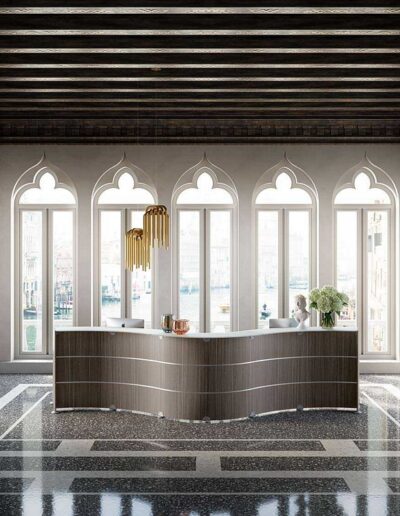 Banque d'accueil Quadrifoglio Reception Glass 08