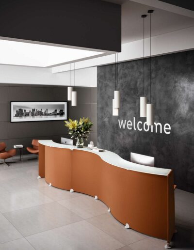 Banque d'accueil Quadrifoglio Reception Glass 10