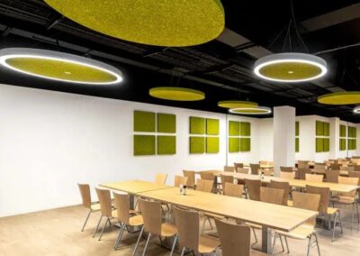 Luminaires OLEV améliorer acoustique des espaces