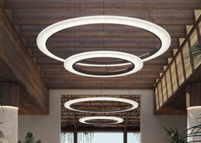 Réalisation luminaire grands volumes