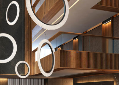 Réalisation luminaire grands volumes