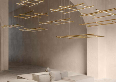 Réalisation luminaire grands volumes
