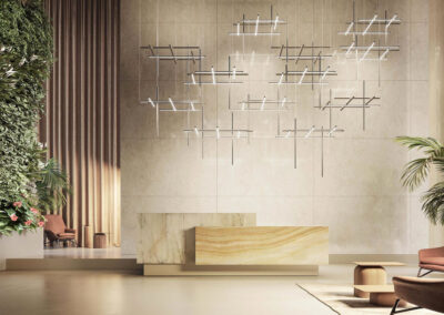 Réalisation luminaire grands volumes