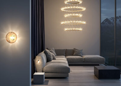 Réalisation luminaire grands volumes