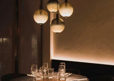 Réalisation luminaire restaurant