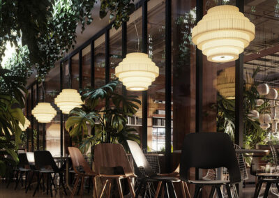 Réalisation luminaire restaurant