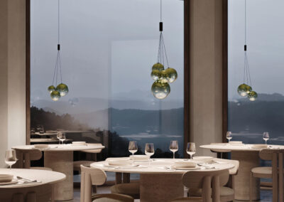 Réalisation luminaire restaurant