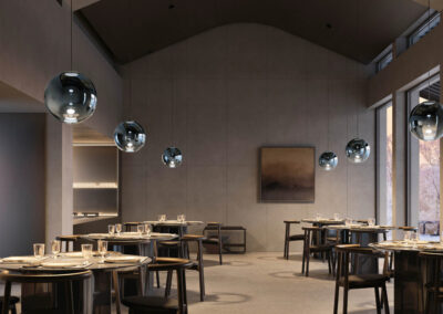 Réalisation luminaire restaurant