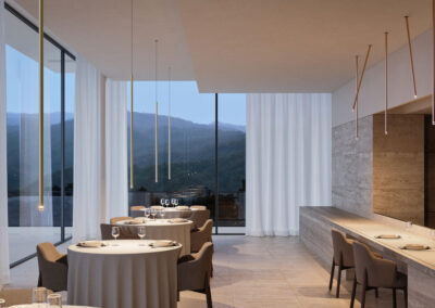 Réalisation luminaire restaurant