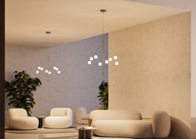 Réalisation luminaire salon lounge