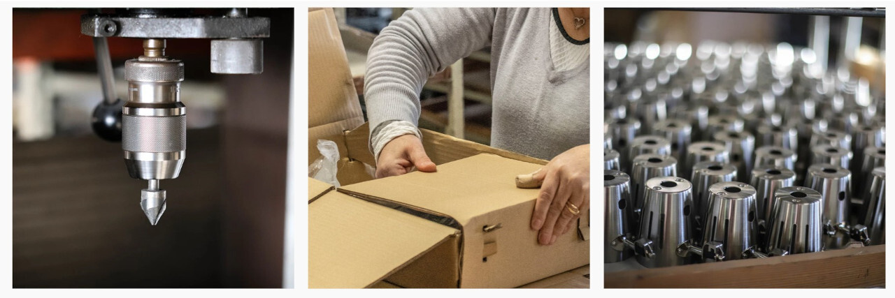 Pièces métalliques en production