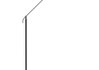 Lampe sur pied noire et dorée