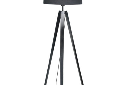 Lampe sur pied trépied noire