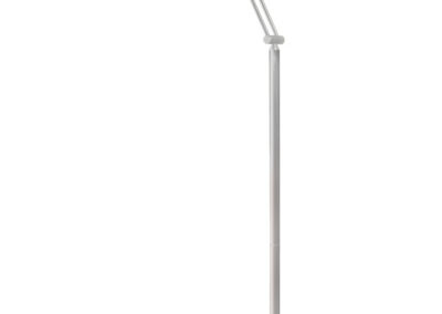 Lampe sur pied moderne réglable argentée