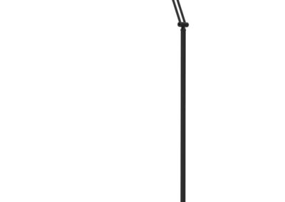 Lampadaire noir à bras articulé